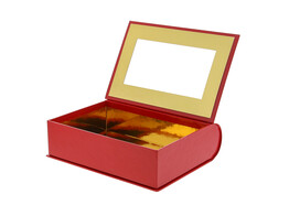 Book box with window LM red