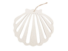 Shell glitter deco hanger LM cream
