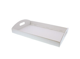 Basket  Perlato  43 5 x 29 cm white