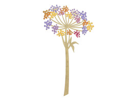  Dandelion  blaasbloem met steel in goud deco