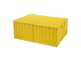 Synthetic basket with lid lemon