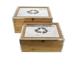 Box with metal lid S/2