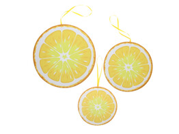  Lemons  citron feutre deco pendentif S/3