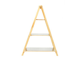 3 layers tray natural/aluminium
