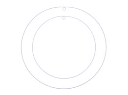 Metal decoration ring 30cm and 40cm white S/2