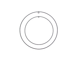 Metal decoration ring 30cm and 40cm black S/2