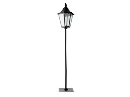 Lanterne en metal sur pied noire
