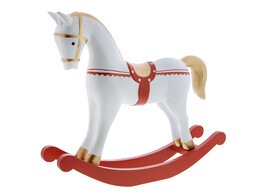 Cheval a bascule deco GM blanc