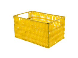 Synthetic basket rectangular high yellow