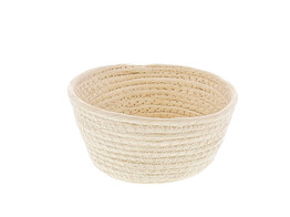 Basket round paper cord white smoke SM