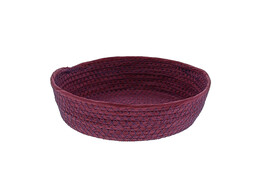 Basket round low paper cord ardoise