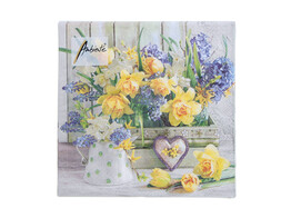 Napkin Mix of flowers 33cm x 33cm