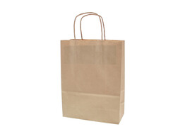 Paper bag 18 x 8 x 24 cm kraft brown
