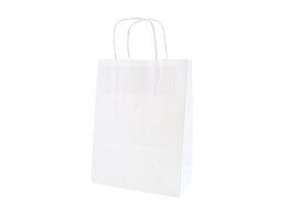 Paper bag 18 x 8 x 24 cm white