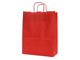 Draagtas papier 24 x 12 x 31 cm rood