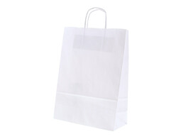 Paper bag 24 x 12 x 31 cm wit