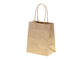 Draagtas papier  Grado  12 x 8 x 15 cm kraft - goud