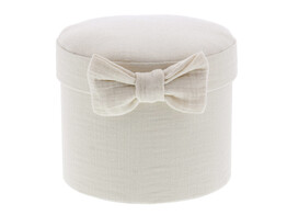 Tetra round box with bow