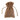  Teddy  pouch 13 x 8 cm brown