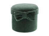  Velours  Runddose mit Schleife br/ GM grun 742