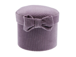 Velours round box with bow