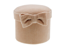 Velours round box with bow