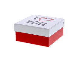  I Love You  doos met deksel vierkant medium