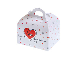 Sweetbox met handvat 250 gr. one line heart  Love 