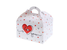 Sweetbox met handvat 500 gr. one line heart  Love 