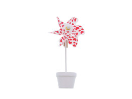 Moulin a vent coeurs pot avec pince
