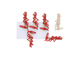 One line heart  Love  texte pince