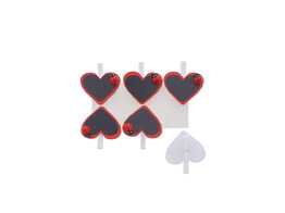 Coeur avec coccinelle pince