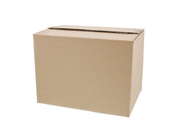 Pack box  M 304 x 216 x 130 - 220 mm kraft with adhesive- and tearstrip