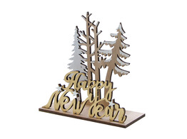  Happy New Year  tafereel tekst - bomen