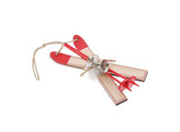 Ski s met skistokken medium rood
