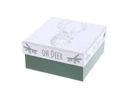  Oh Deer  boite carre avec couvercle medium