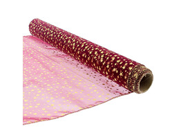 Doek voile  stardust  bordeaux  L01