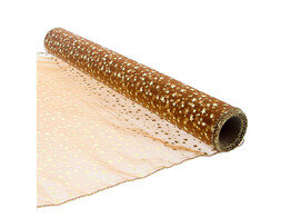 Doek voile  stardust  bruin   L02