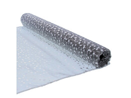 Doek voile  stardust  grijs/zilver   L04