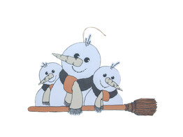 OTL Snowman  Broomy  deco hanger LM
