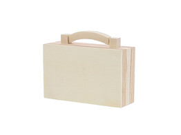 Valies hout 2 kleuren mini