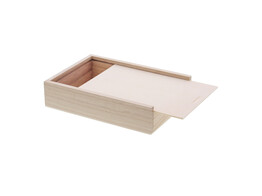 Box with sliding lid 17 5cm x 12 5cm natural