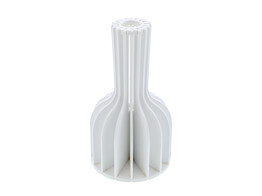  Rutty  3D vase medium white