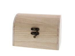 Wooden trunk natural copper lock 500 gr.