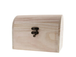 Wooden trunk natural copper lock 750 gr.
