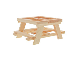 Table de pique-nique pour 4 bouteilles de ventre