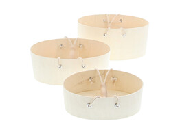 Ovalen bakje houten handgreep S/3