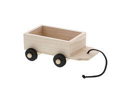 Trekkar zwarte wielen 10.5 x 6.5cm