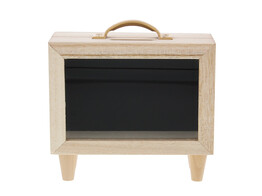 TV-money box neutral with black chalkboard medium