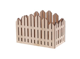 Houten hekwerk bakje rechthoekig 15cm